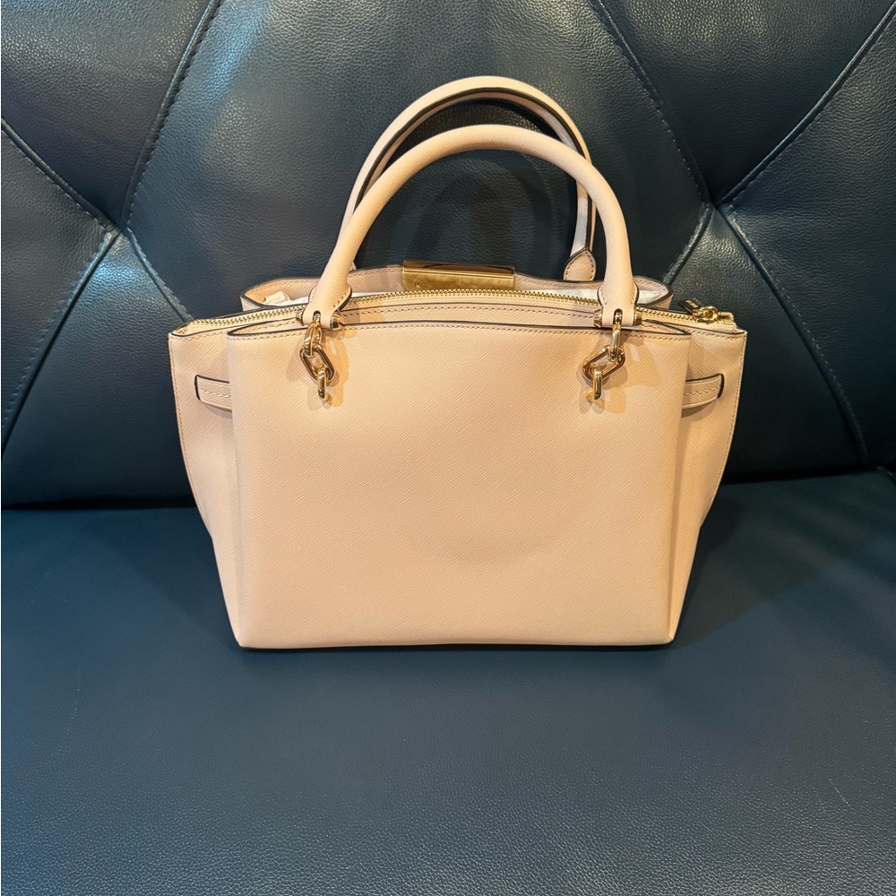 Michael Kors Satchel Leather Handbag - Soft Pink - Rochelle - Picture 2 of 6